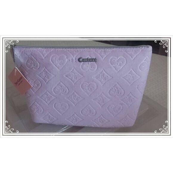 NWT~JUICY COUTURE Lavender Travel/Cosmetics Zipper Bag with Toiletry Bottle - Picture 2 of 4